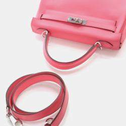 مملوكة مسبقًا حقيبة هيرمس كيلي 25 جلد سوفت أحمر أزاليا