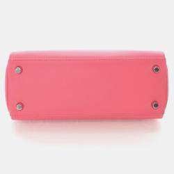 مملوكة مسبقًا حقيبة هيرمس كيلي 25 جلد سوفت أحمر أزاليا