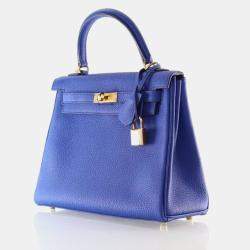 Pre Owned Hermes Royal Blue Togo Kelly 25