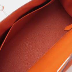 مملوكة مسبقًا Hermes Orange Epsom Kelly II Sellier 28