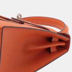 مملوكة مسبقًا Hermes Orange Epsom Kelly II Sellier 28