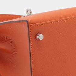 مملوكة مسبقًا Hermes Orange Epsom Kelly II Sellier 28