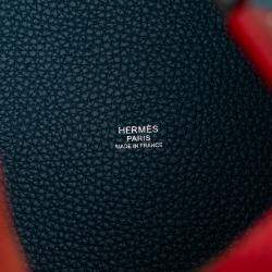 مملوكة مسبقًا Hermes Blue Red Bicolor Clemence Picotin Lock 22