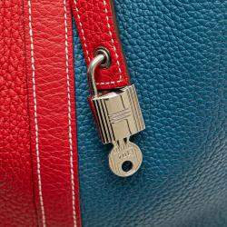 مملوكة مسبقًا Hermes Blue Red Bicolor Clemence Picotin Lock 22