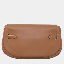 مملوكة مسبقًا هيرمس كيلي مووف جلد عجل ذهبي حقيبة كروس بودي