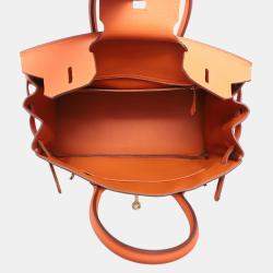 مملوكة مسبقًا Hermes Birkin 30 Orange Leather Bag
