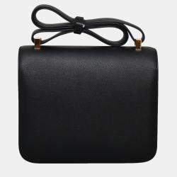 مملوكة مسبقًا حقيبة هيرمس كونستانس 24 جلد إيبيسوم سوداء