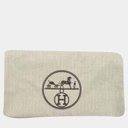 مملوكة مسبقًا محفظة هيرمس إيفلين طويلة بسحاب جلد أزرق