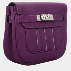 مملوكة مسبقًا Hermes Mini Berline Purple Calf Bag
