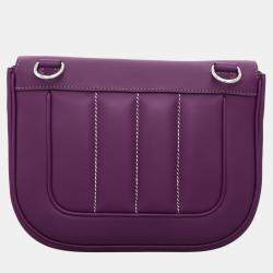 مملوكة مسبقًا Hermes Mini Berline Purple Calf Bag