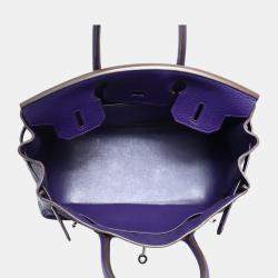 مملوكة مسبقًا Hermes Birkin 30 Purple Leather Bag