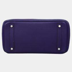 مملوكة مسبقًا Hermes Birkin 30 Purple Leather Bag