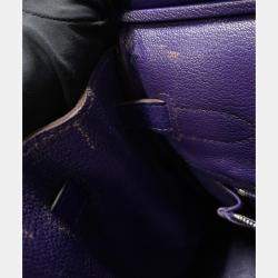 مملوكة مسبقًا Hermes Birkin 30 Purple Leather Bag