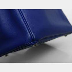 Pre Owned حقيبة هيرمس بيركين 30 جلد إيبسون أزرق كاندي