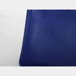 Pre Owned حقيبة هيرمس بيركين 30 جلد إيبسون أزرق كاندي