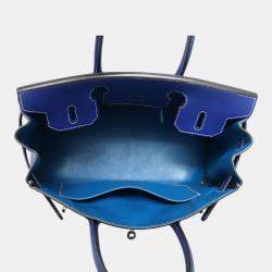 Pre Owned حقيبة هيرمس بيركين 30 جلد إيبسون أزرق كاندي