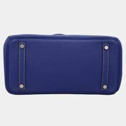 Pre Owned حقيبة هيرمس بيركين 30 جلد إيبسون أزرق كاندي