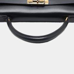 Pre Owned Hermes Blue Box Calf Kelly Sellier 32