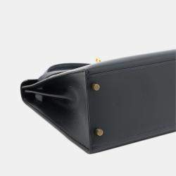 Pre Owned Hermes Blue Box Calf Kelly Sellier 32