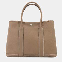 مملوكة مسبقًا Hermes Garden Party 36 Pm Tote Bag In Negonda Etoupe