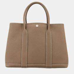 Pre Owned Hermes Garden Party 36 Pm Tote Bag In Negonda Etoupe
