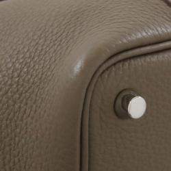 مملوكة مسبقًا Hermes Picotin Lock 18 Etoupe Handbag With Silver Hardware Taurillon