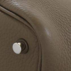 مملوكة مسبقًا Hermes Picotin Lock 18 Etoupe Handbag With Silver Hardware Taurillon