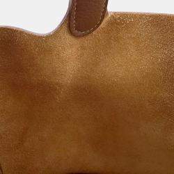 Pre Owned حقيبة هيرمس بيكوتين لوك م.م جلد توريلون كليمونس ذهبي