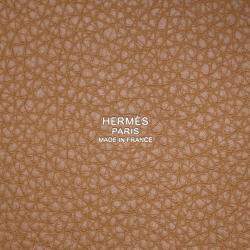 Pre Owned حقيبة هيرمس بيكوتين لوك م.م جلد توريلون كليمونس ذهبي