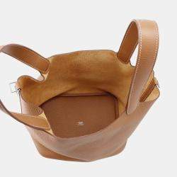 Pre Owned حقيبة هيرمس بيكوتين لوك م.م جلد توريلون كليمونس ذهبي