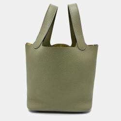 مملوكة مسبقًا حقيبة هيرمس بيكوتين لوك 19 توريلون كليمينس رمادي ساجي