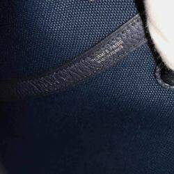 مملوكة مسبقًا هيرمس غاردن بارتي توت بي تي إم جلد تويلي ميلتير أزرق بحري بحجم 