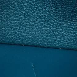 Pre Owned Hermès Dogon Duo Colvert/Bleu Atoll Taurillon Clemence and Swift Leather Wallet