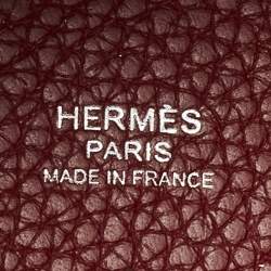 Pre Owned Hermès Picotin Lock 22 Rouge H Taurillon Clemence Leather Tote