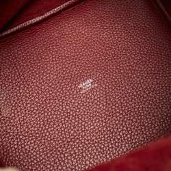 Pre Owned Hermès Picotin Lock 22 Rouge H Taurillon Clemence Leather Tote