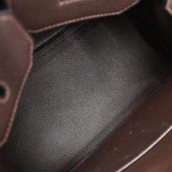 مملوكة مسبقًا Hermes Haut a Courroies 32 Havane Fjord Leather Top Handle Bag