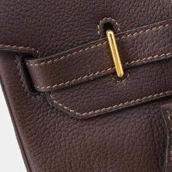 مملوكة مسبقًا Hermes Haut a Courroies 32 Havane Fjord Leather Top Handle Bag