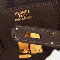 مملوكة مسبقًا Hermes Haut a Courroies 32 Havane Fjord Leather Top Handle Bag