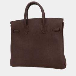 مملوكة مسبقًا Hermes Haut a Courroies 32 Havane Fjord Leather Top Handle Bag