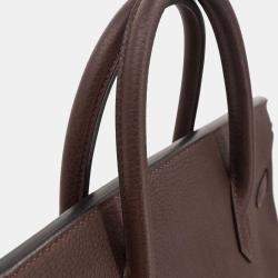 مملوكة مسبقًا Hermes Haut a Courroies 32 Havane Fjord Leather Top Handle Bag