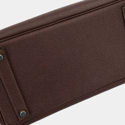مملوكة مسبقًا Hermes Haut a Courroies 32 Havane Fjord Leather Top Handle Bag