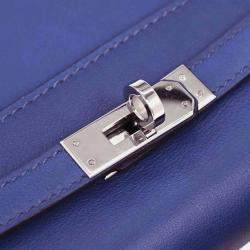مملوكة مسبقًا Hermes Blue Electric Swift Kelly Pochette Handbag