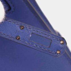 مملوكة مسبقًا Hermes Blue Electric Swift Kelly Pochette Handbag