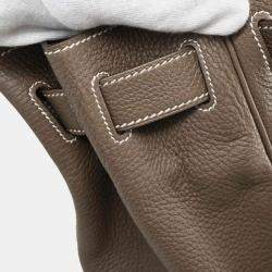 مملوكة مسبقًا Hermes Etoupe Gray Togo Kelly 40 Retourne 2way Shoulder Handbag