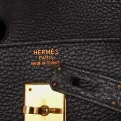 Pre Owned Hermes Black Ardennes Birkin 40 Handbag