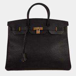 Pre Owned Hermes Black Ardennes Birkin 40 Handbag