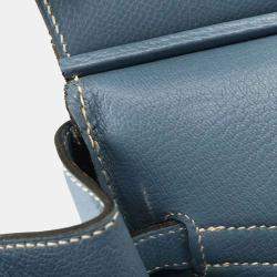 Pre Owned حقيبة هيرمس بيركين إبسوم جينز أزرق 35