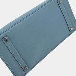 Pre Owned حقيبة هيرمس بيركين إبسوم جينز أزرق 35