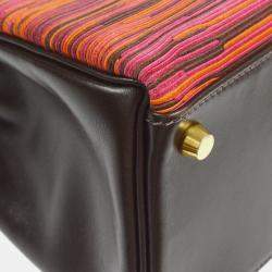 مملوكة مسبقًا Hermes Pink Orange Vibrato Box Calf Kelly 32 Retourne 2way Handbag