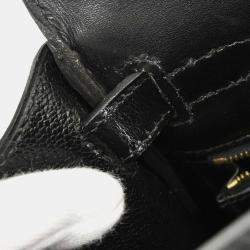 مملوكة مسبقًا حقيبة هيرمس كيلي 28 عجل بوكس أسود روتورنيه قابلية حمل بطريقتين